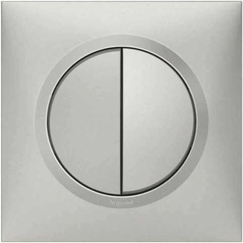 Legrand Double va et vient 10A complet Dooxie alu