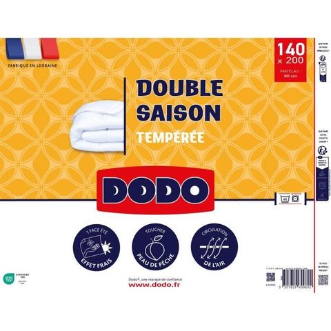 Dodo Couette Tempérée - Double Saisons 300 gr/m² -140 x 200 cm
