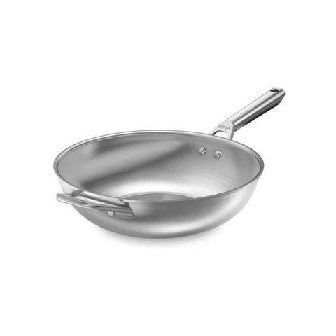 Ninja Wok en inox - EverClad C90928EUI - 28 cm - Tri-ply induction four 300°C - Garantie 10 ans