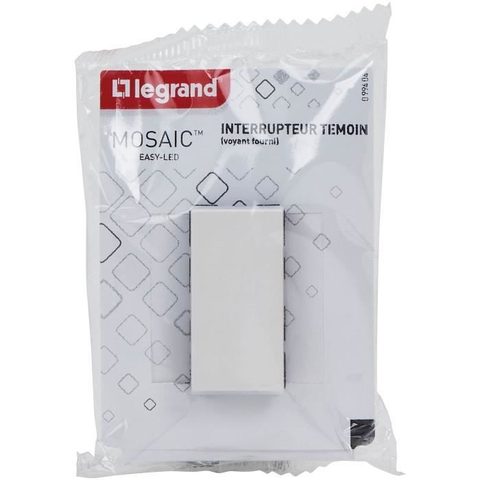 Legrand Mosaic poussoir 6A 1 module blanc composable