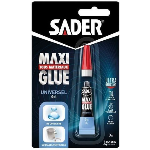 Sader Colle cyanoacrylate Maxiglue, gel 3g