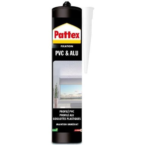 Pattex Colle pour fixation sur PVC et aluminium cartouche 450g