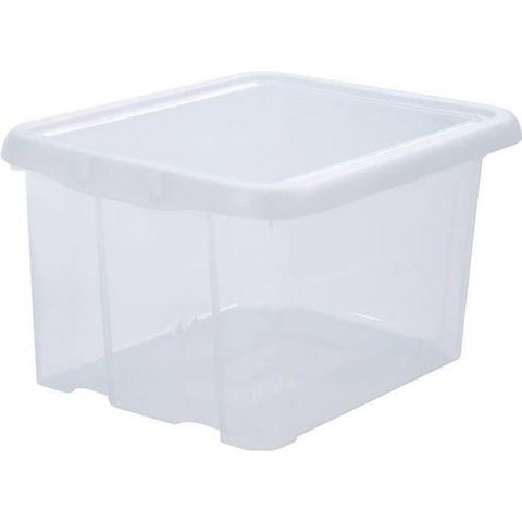 Eda PLASTIQUE Boîte de rangement Funny Box 18 L - Naturel - 38,3 x 31 x 22,2 cm