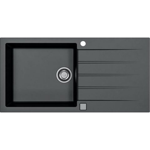 Stradour Evier a encastrer - Granit - Noir - 1 grand bac - 100 x 50 cm - CADIT