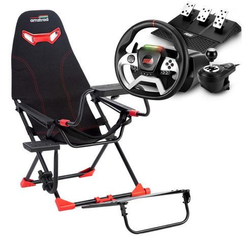 Amstrad Pack simulateur, siège volant et pédalier RACER pour PC et console