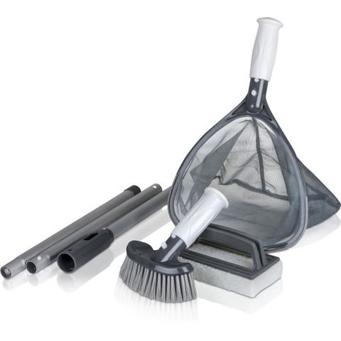 GRE Kit De Nettoyage Pour Spa Gonflable 1 Brosse Manche Télescopique