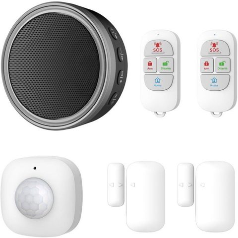 KYF Kit Alarme - 868Mhz - Wifi sirène intégré 90dB - 2 Flashs lumineux - 2 Télécommandes
