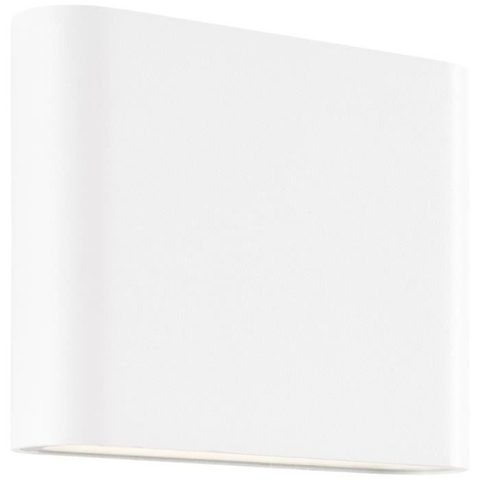Brilliant Applique murale extérieure - WELBIE - Métal et verre - Blanc - LED intégrée 7 W