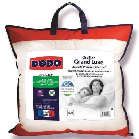 Dodo Oreiller Grand luxe Quallofil Allerban - 60 x 60 cm