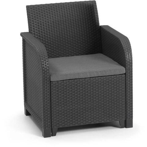 Allibert By Keter Fauteuil de jardin avec coussin - en résine - SanRemo