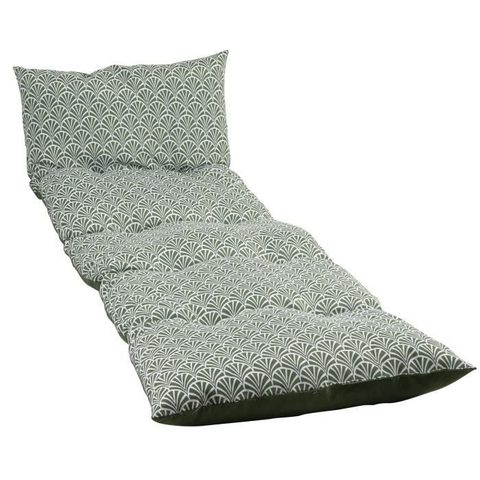 Jardin Prive Coussin bain de soleil - Flocons Norvege Avocat - Tissu traité déperlant