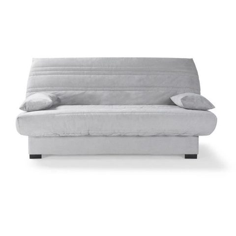 Conforteam Banquette clic clac 3 places - Tissu gris clair - L199 x P96 x H103 cm - CHLoe