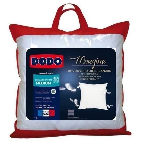 Dodo Oreiller Duvet Oie MORZINE Anti-Acariens 65x65cm