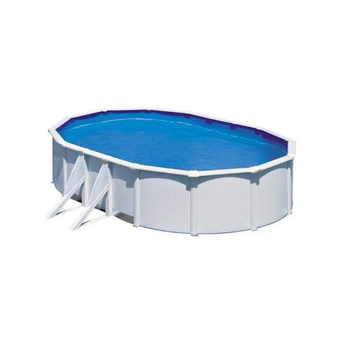 GRE Piscine hors sol acier ovale Fidji 5,27 x 3,27 m x H122 cm avec filtration