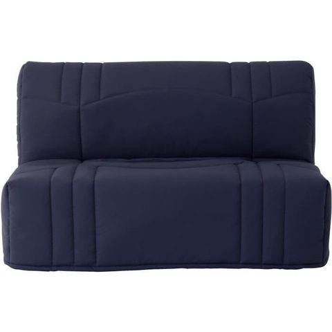 Conforteam Canapé convertible BZ Dream bleu foncé 140x190 cm coton