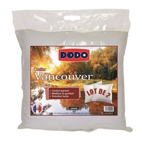 Dodo Lot de 2 Oreillers VANCOUVER 60x60cm