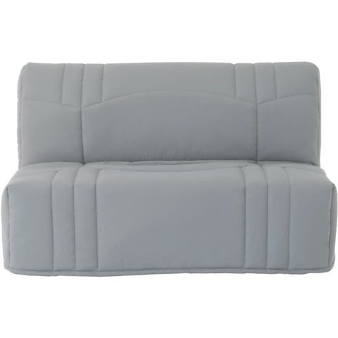 Conforteam Banquette BZ DREAM - Tissu 100% Coton gris clair - Couchage 140x190 cm