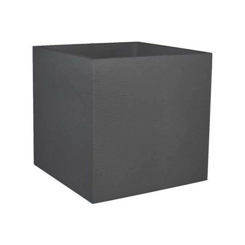 EDA Pot de fleurs Carré 50 cm - Graphit - 57 L - 49 5 x 49 5 x H. 49 5 cm