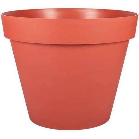 EDA Pot de fleur Rond - Ø 48 cm - Toscane - 43 L - Intérieur/Extérieur - Ø 47 5 x H.40 cm - Orange Terre Battue
