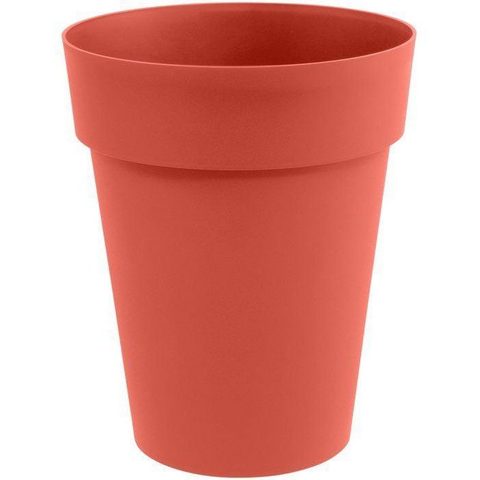 Eda Pot de fleur rond Toscane diamètre 44 x H.53 cm - Orange terre battue