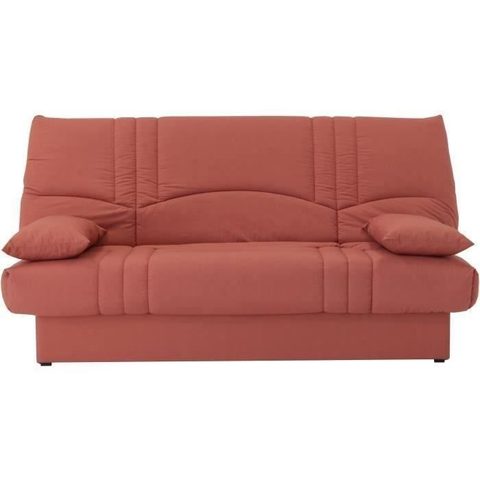 DreamEco Banquette clic clac 3 places - tissu Terracotta - Style contemporain - L 190 x P 92 cm - DREAM
