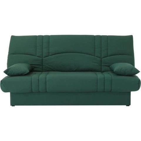 DreamEco Banquette clic clac 3 places - tissu Vert foret - Style contemporain - L 190 x P 92 cm - DREAM