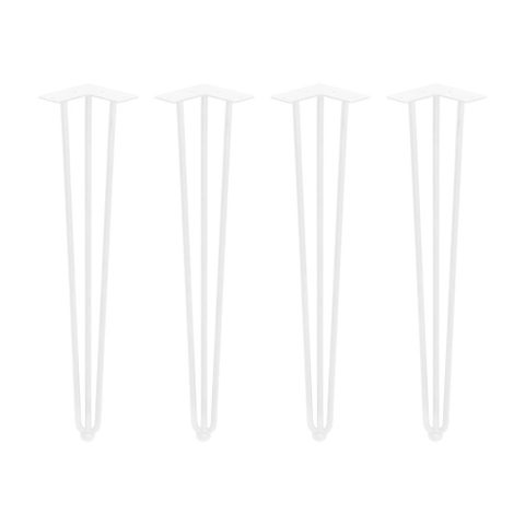 Emuca Jeu de pieds Hairpin de 3 barres par table, H 710 mm, Peint en
