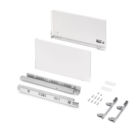 Emuca Tiroir extérieur Vertex 3D - 60 kg - 242 mm x 450 mm - Peint en blanc