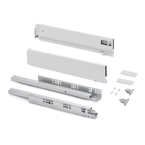 Emuca Tiroir extérieur Vertex avec réglages 3D hauteur 93mm - 40kg - profondeur 400mm