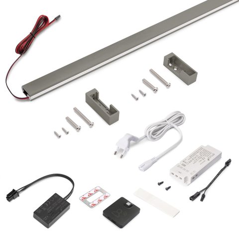 Emuca Kit barre de penderie Luxe LED Neonlynx 900 mm - détecteur RF Smart 2700 K