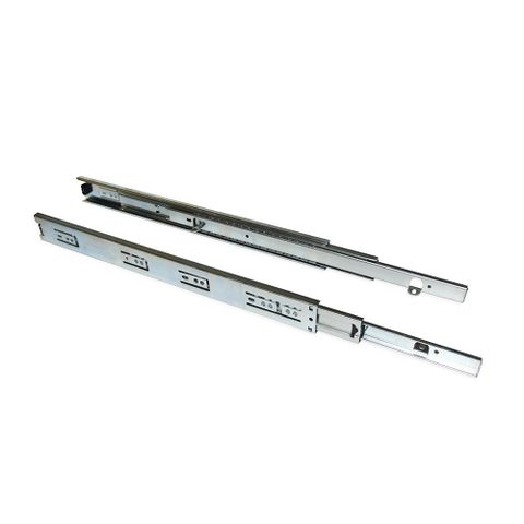Emuca Paire de coulisses à billes pour tiroir à sortie totale 45 mm x L 500 mm avec équerres