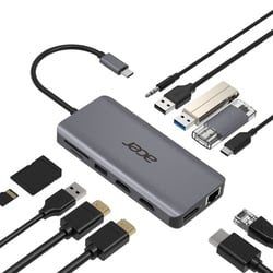 Acer 12-in-1 Type-C Dongle Avec fil USB 3.2 Gen 1 (3.1 Gen 1) Type-C