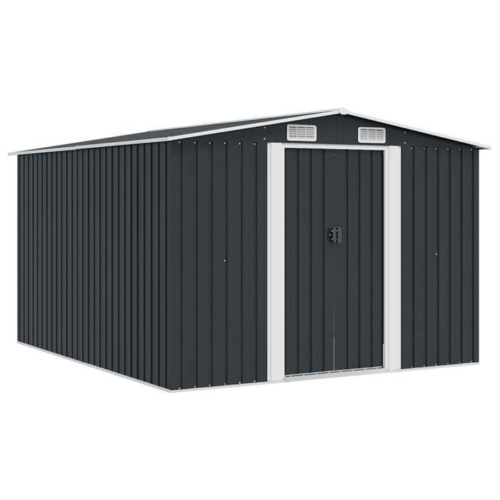 Vidaxl Abri de jardin 257x298x178 cm Métal Anthracite 143342