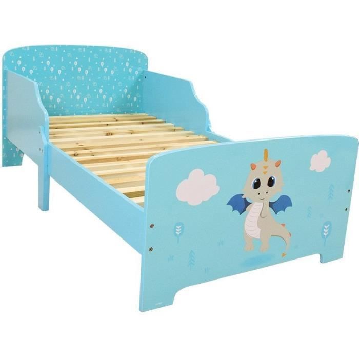 Fun House LEON LE DRAGON Lit avec lattes 140 x 70 cm