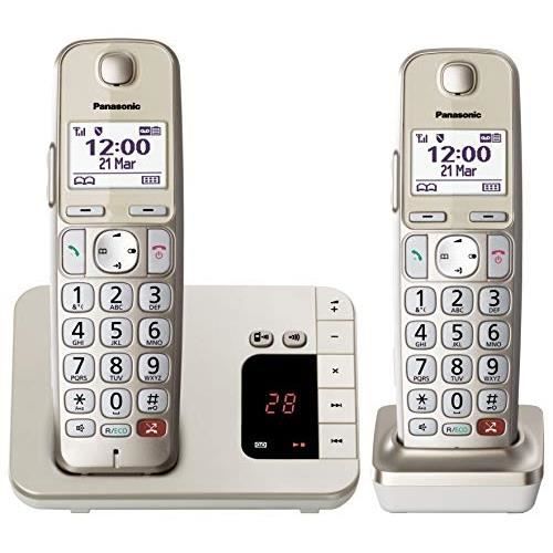 Panasonic Appareil téléphonique - KX-TGE262GN - Champagne - DECT - 1 combiné