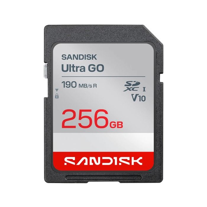 Sandisk Carte SD Ultra GO 256GB SDXC UHS-I 190MB/s U3 V10