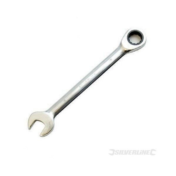 Silverline Clé mixte à cliquet à tête droite - 17 mm