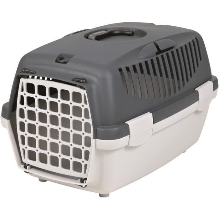 Trixie Box de transport Capri 1 - XS: 32x31x48 cm - Gris clair et gris fonce - Pour chien et chat