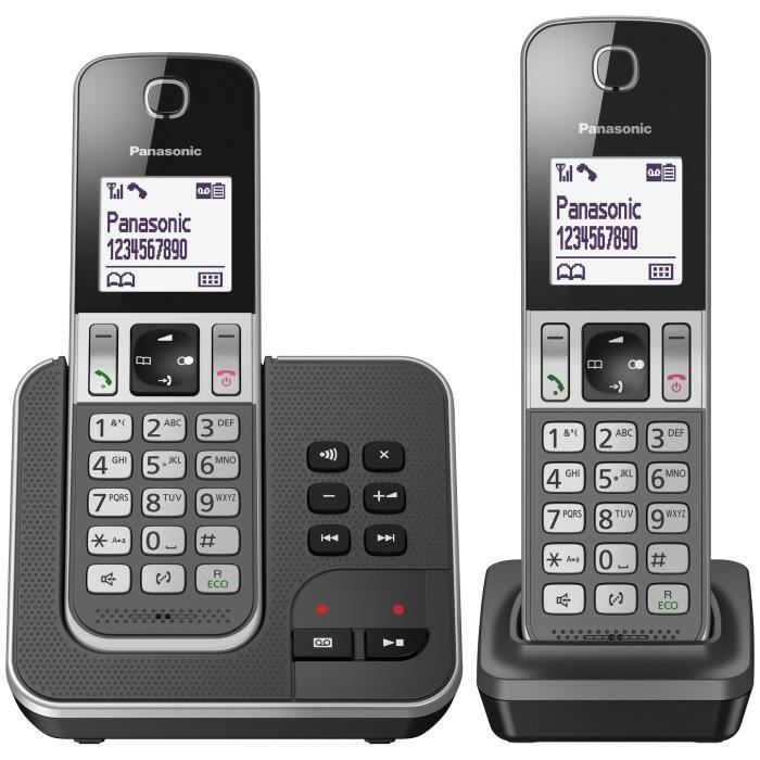 Panasonic Telephone sans fil KX-TGD322FRG avec repondeur et blocage