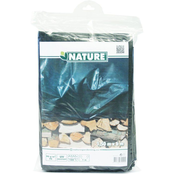 Nature Bâche de protection pour tas bois ou autres usages - 1 50 x 6 m - 90g/m²
