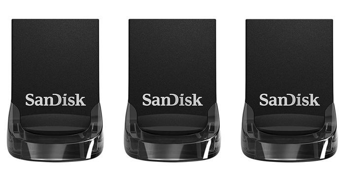 Sandisk Lot de 3 128 Go Ultra Fit USB 3.2 Clé USB des vitesses allant jusquà 400 Mo/s