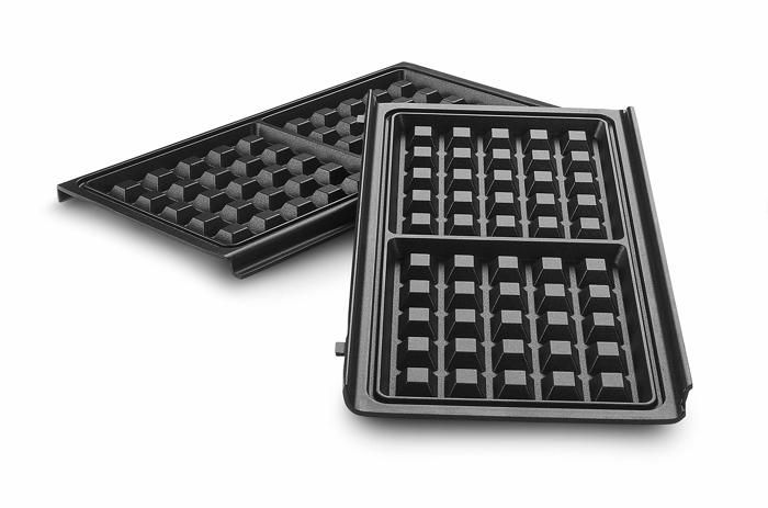 Delonghi Gaufrier - DLSK155 - Aluminium - Plaques antiadhésives - 2 plaques incluses