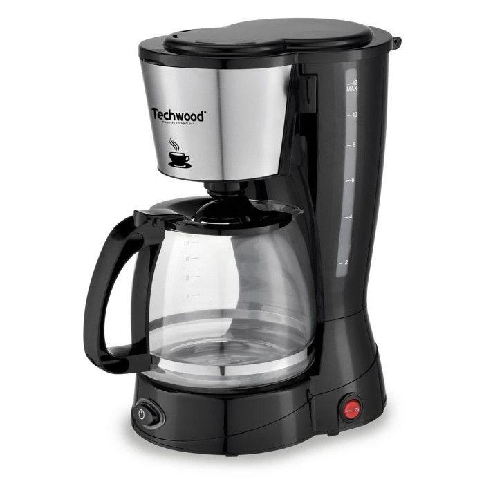 Techwood Cafetière Electrique TCA-936I - 800W - 12 - 15 Tasses - Système anti-gouttes
