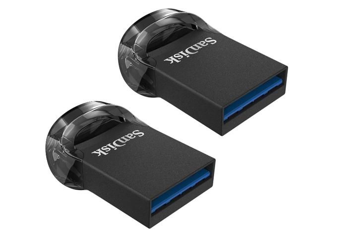 Sandisk Lot de 2 256 Go Ultra Fit USB 3.2 Clé USB des vitesses allant jusquà 400 Mo/s