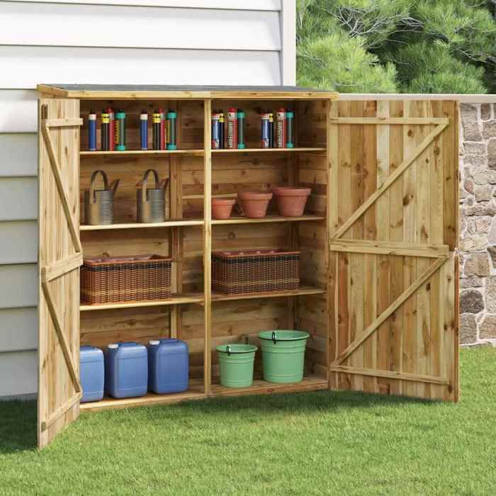Vidaxl Abri à outils de jardin 163x50x171 cm Bois de pin solide 318198