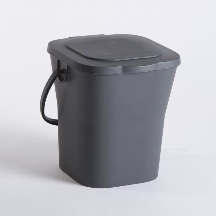 EDA POUBELLE A COMPOST 6 L AVEC COUVERCLE Dim.: 24,8 x 23,8 x 24,3 cm