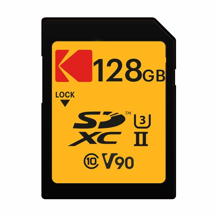Kodak ULTRA PRO - Carte mémoire flash - 128 Go - Video Class V90 / UHS-II U3 / Class10 - SDXC UHS-II