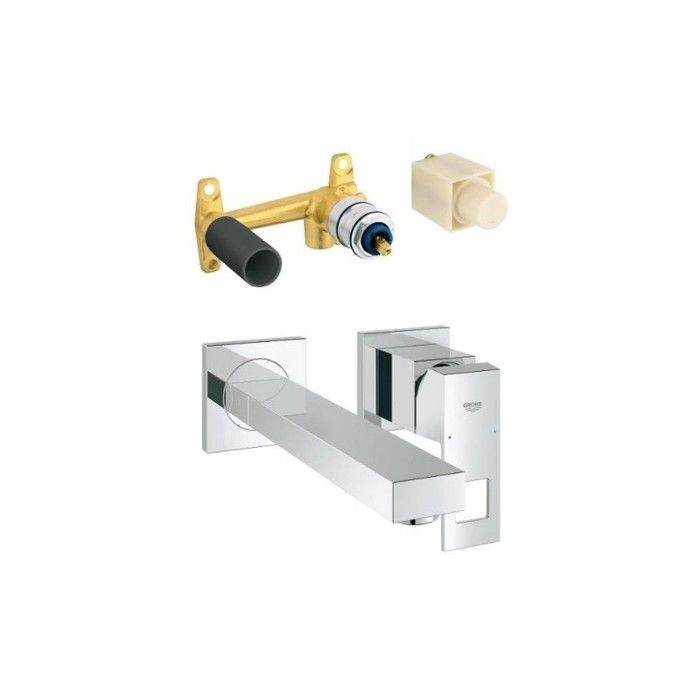 Grohe Mitigeur lavabo mural Eurocube taille M + corps encastré