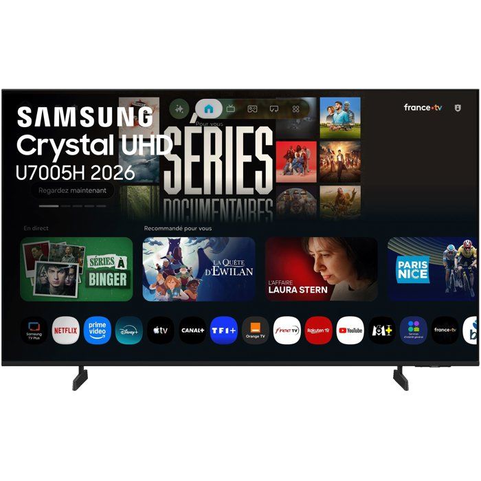 Samsung 75'' Crystal UHD U7005H 4K Vision AI Smart TV (2026) Noir