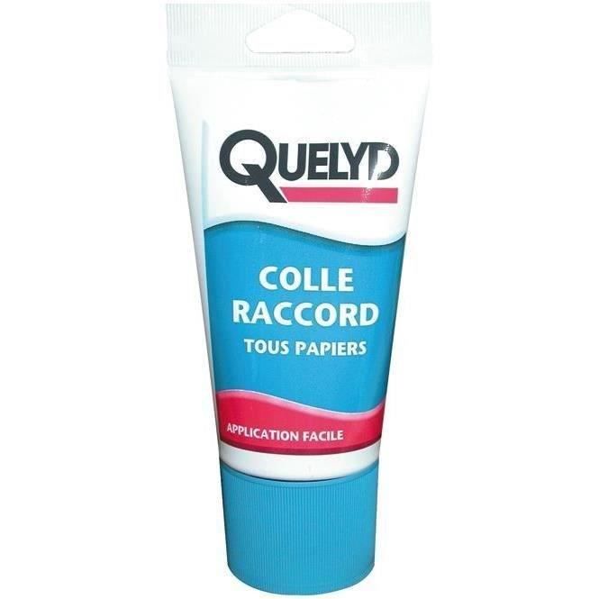 Quelyd Colle pour raccords de papiers peints - 100 g - Tube à fine canule - Excellente adhérence - Pratique